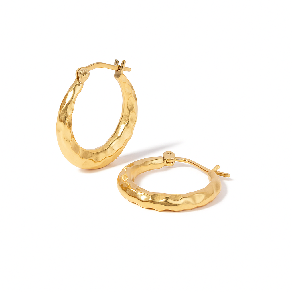 Gold Geometric Hoops