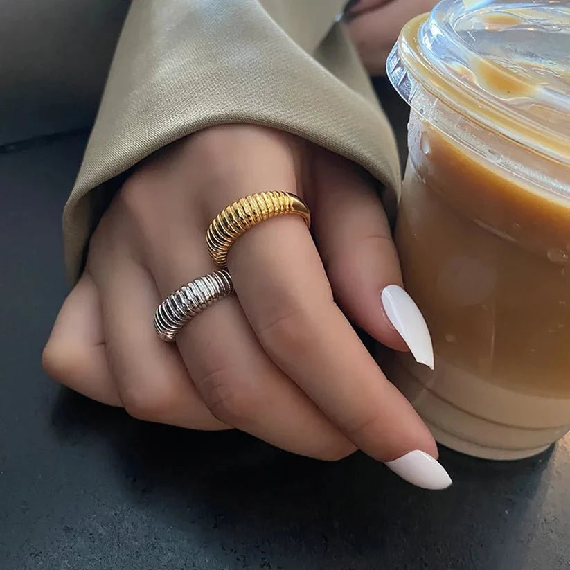 Adjustable French Croissant Ring