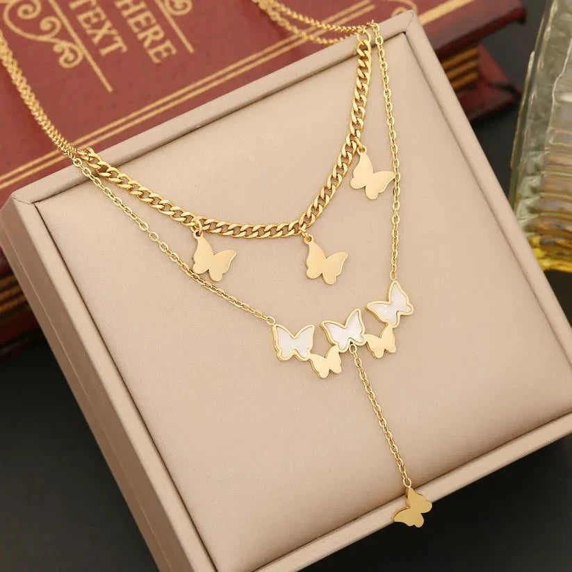 Butterfly Layered Necklace