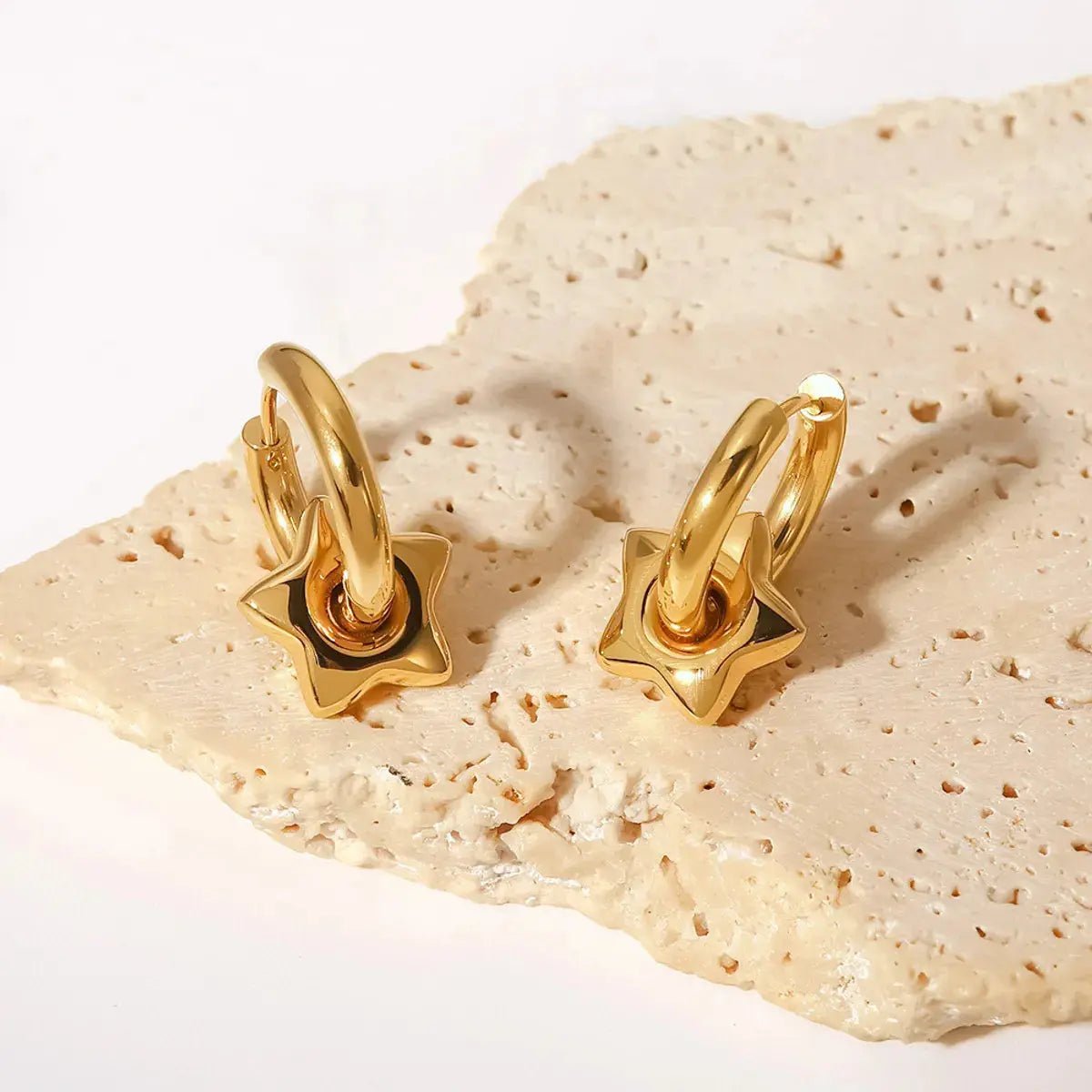 Fashion Star Plating Stainless Steel Gold Plated Earrings