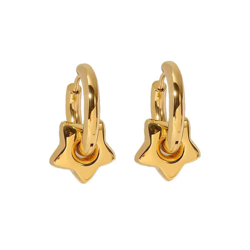 Fashion Star Plating Stainless Steel Gold Plated Earrings