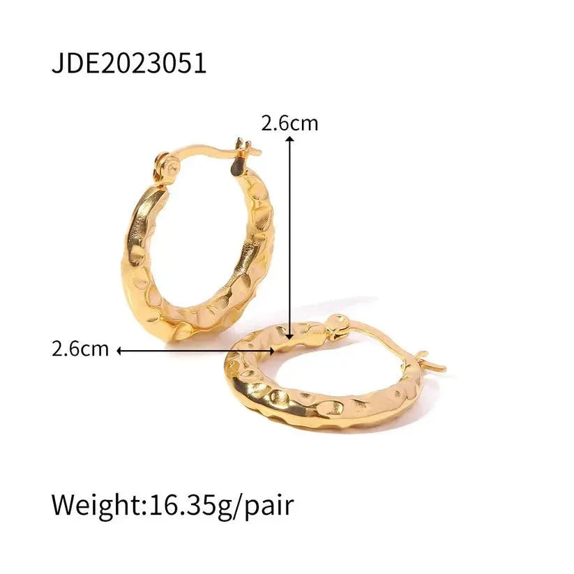 Gold Geometric Hoops