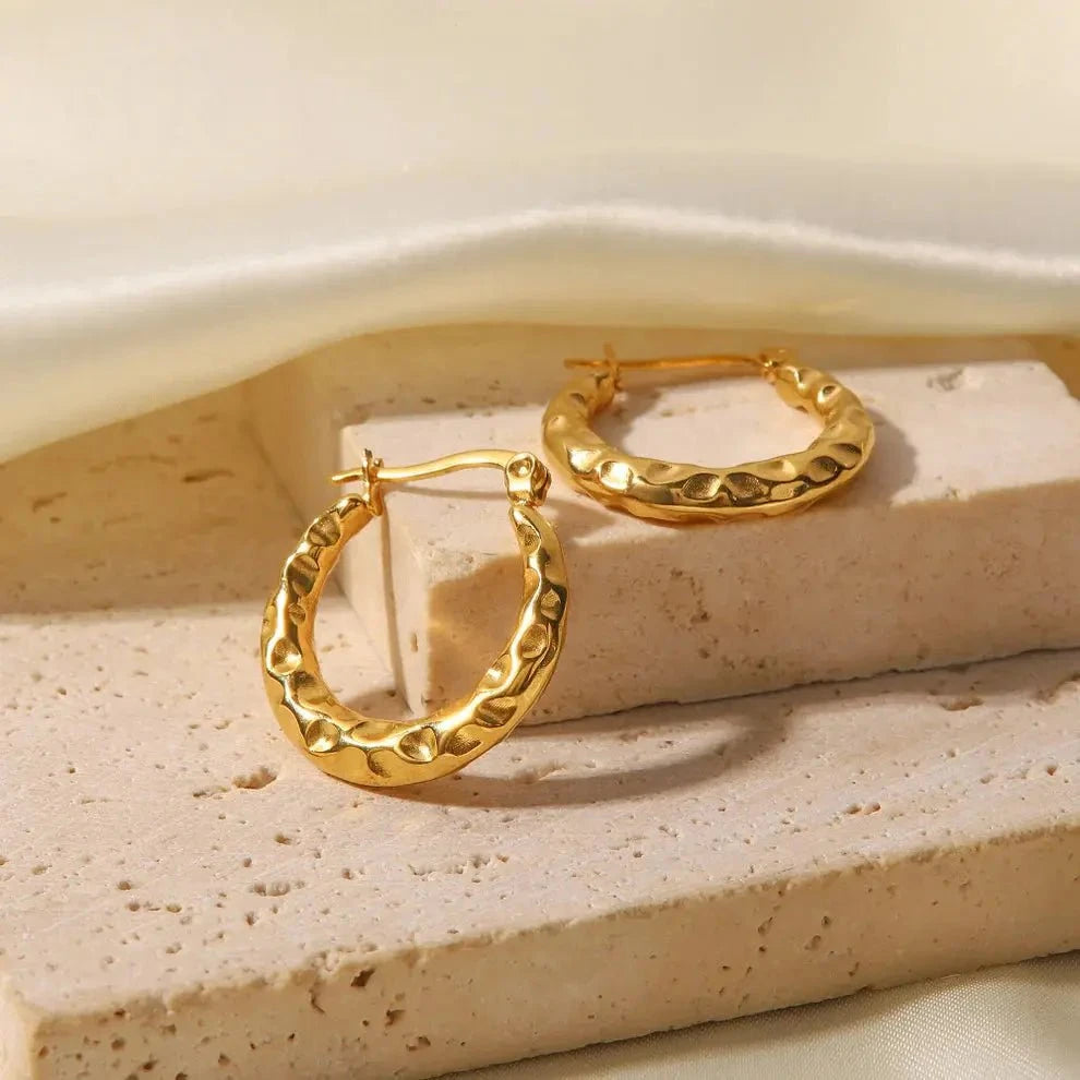 Gold Geometric Hoops