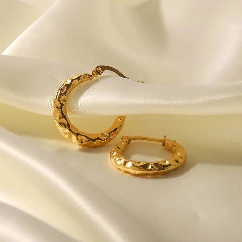 Gold Geometric Hoops