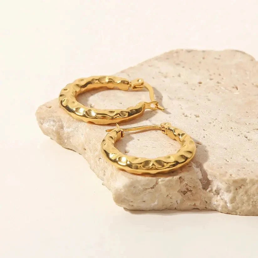 Gold Geometric Hoops