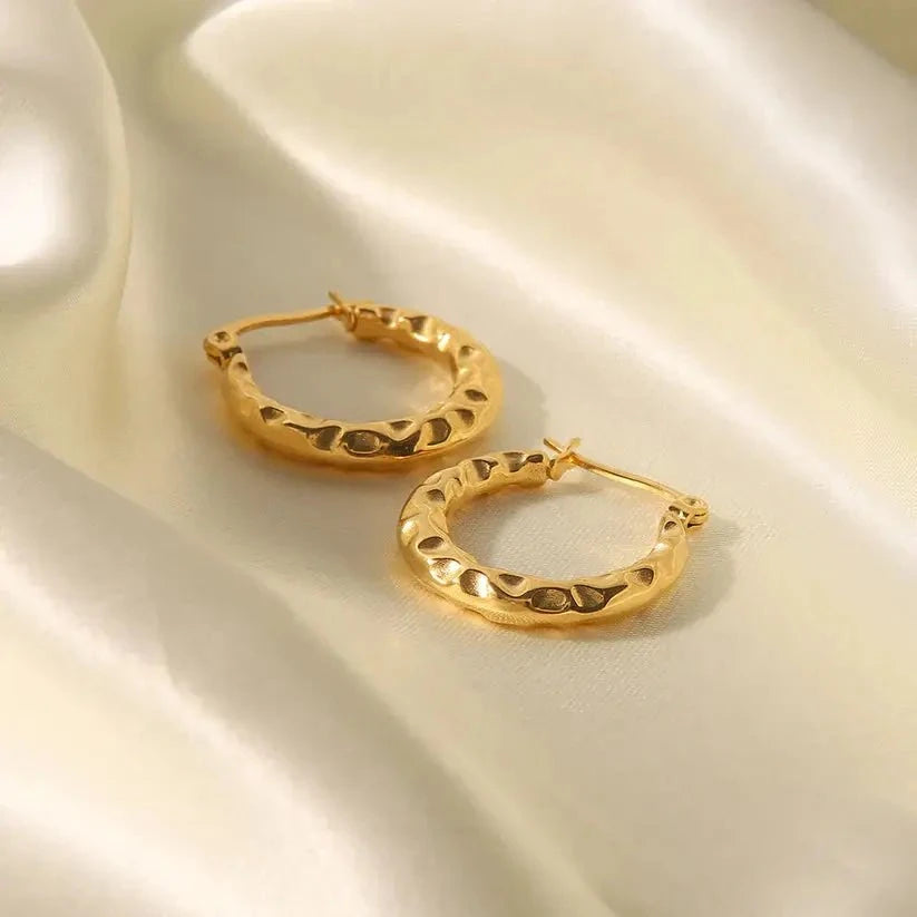 Gold Geometric Hoops