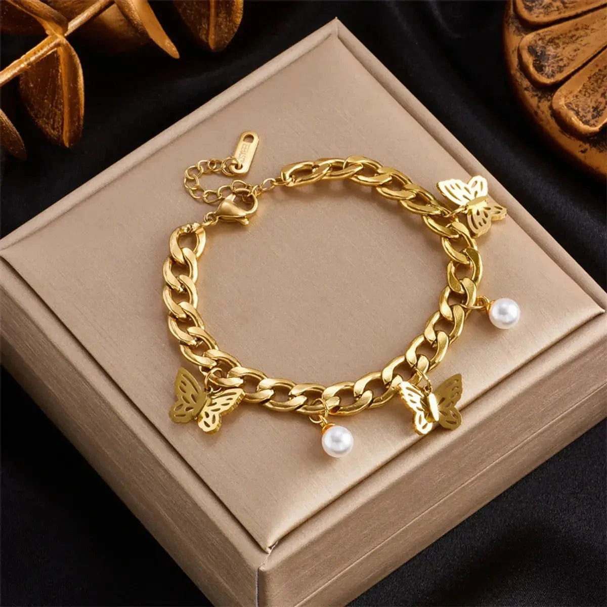 Pearl & Butterfly Bracelet